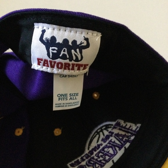 FAN FAVORITES LOS ANGELES LAKERS BASEBALL CAP PURPLE AND GOLD OS NWOT - Picture 9 of 12